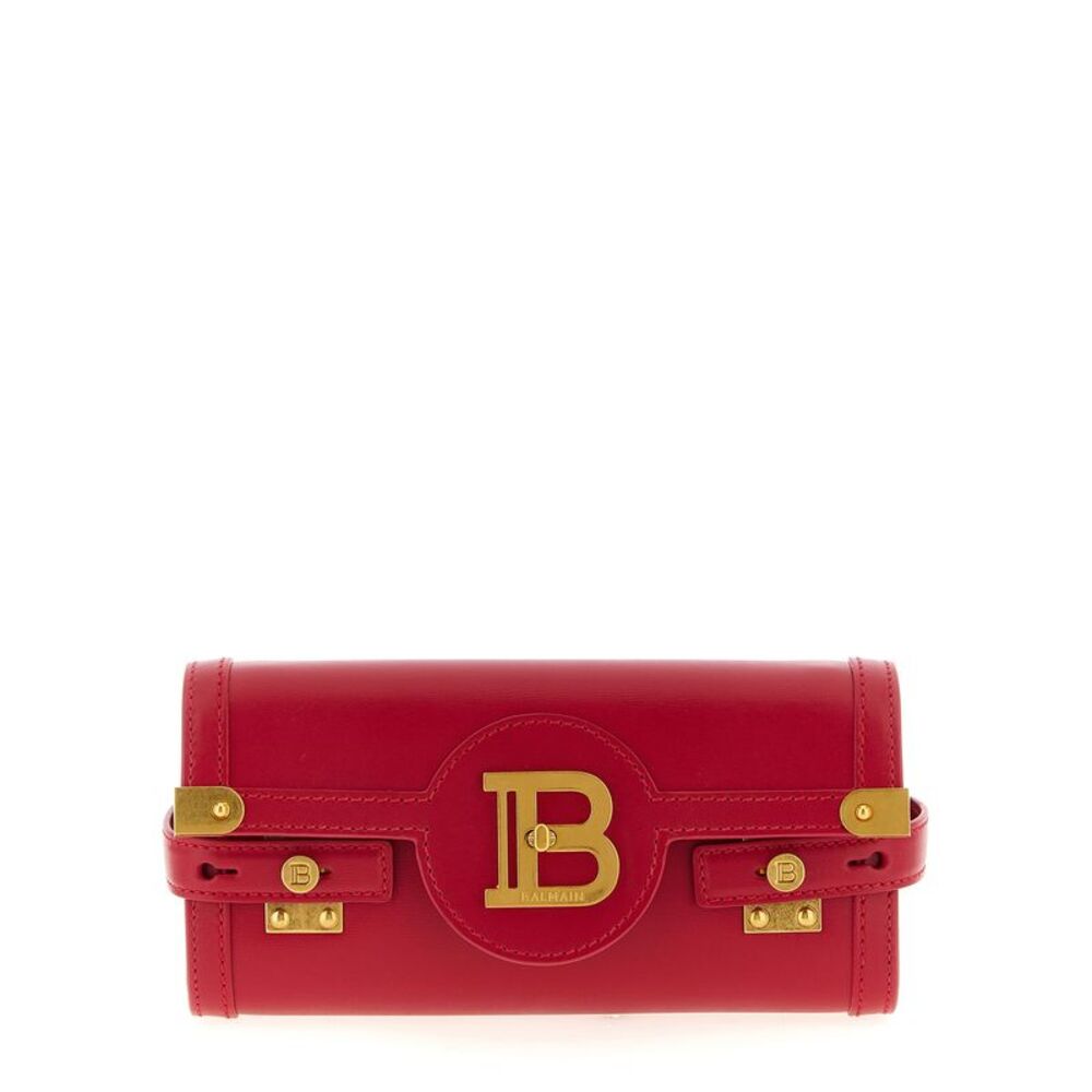 Balmain Fuchsia Calfskin Clutch Women's Bag